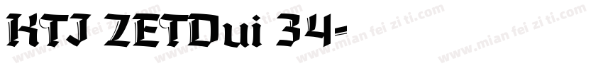 KTJ ZETDui 34字体转换